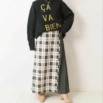 B.C STOCK 심플리시떼 선염 퀼트 스커트 체크