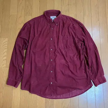 BOCA CLASSICS 버건디 버튼 다운 긴팔 플란넬 셔츠