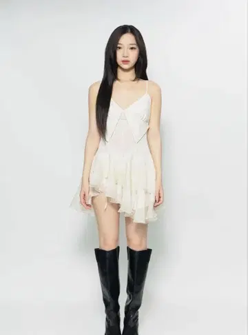 theredthread S 레이어드 러플 드레스 미니