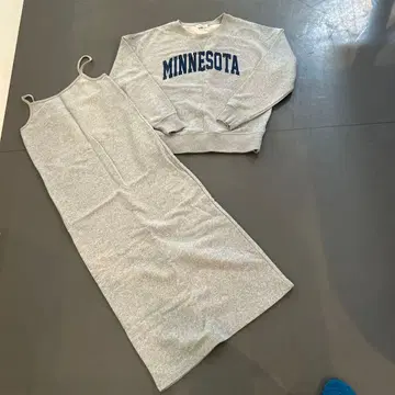 그레이 맨투맨 미네소타 로고 세트