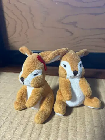 토끼 봉제 인형 2체 세트