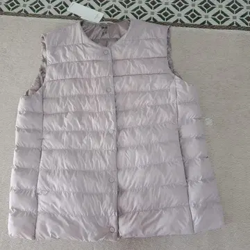 유니클로 퍼프테크 다운 베스트 XL 라이트 퍼플