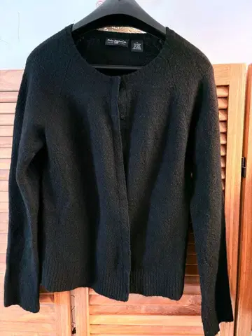 블랙 니트 가디건 긴팔