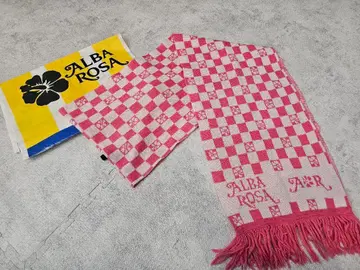 아르바 로자 격자 무늬 머플러