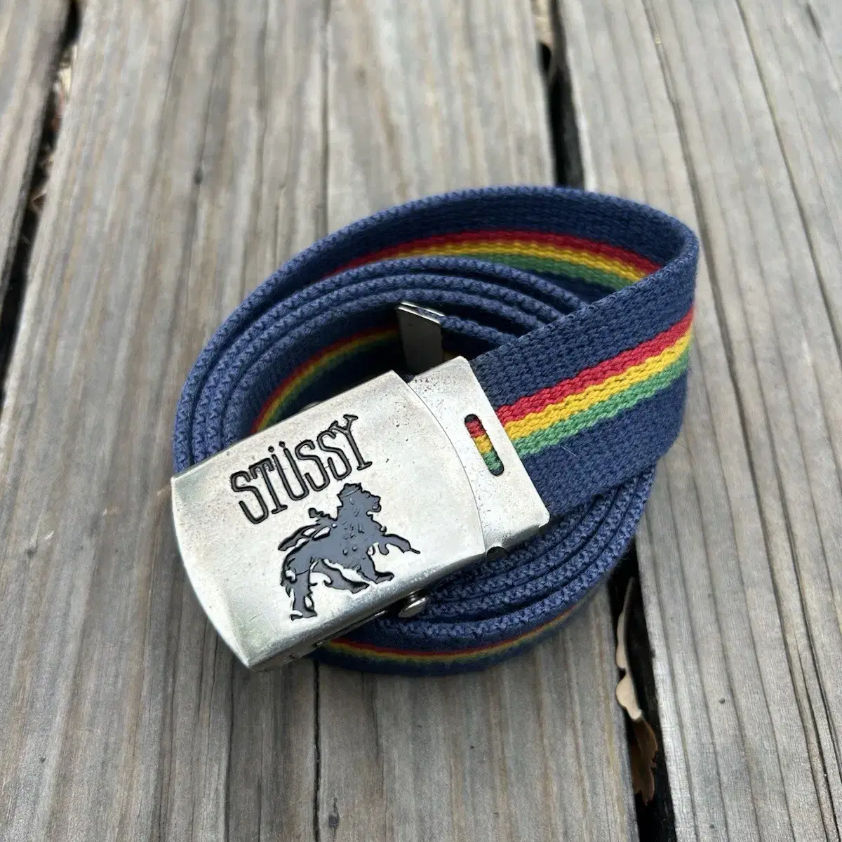 STUSSY | 스투시 90s Stussy Rasta Lion Belt on Bunjang Global Site.