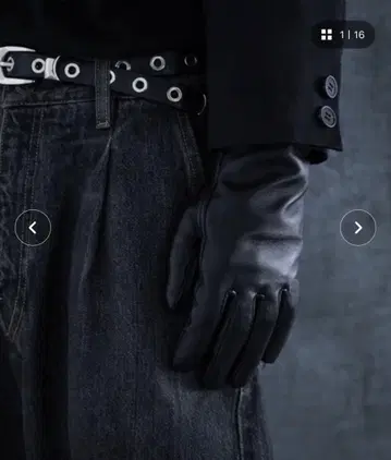 HARE 블랙 가죽 장갑 (한쪽만)