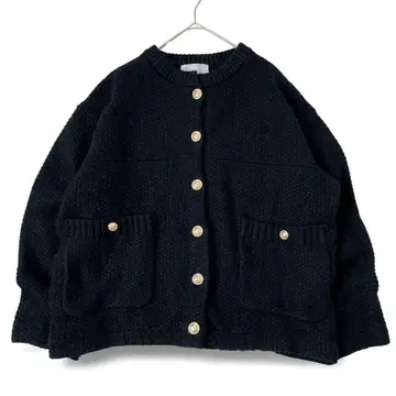 야마다야 vin  가디건 노카라 자켓 골드 버튼