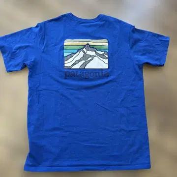 patagonia 파랑 T셔츠 백 프린트