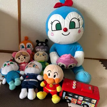 호빵맨 봉제 인형 8체 목욕 완구 세트