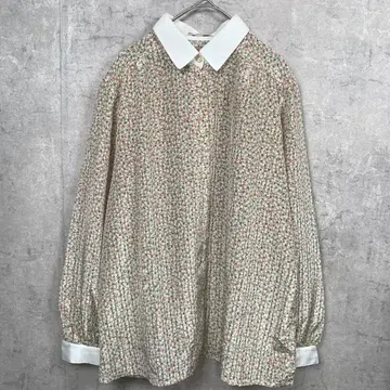 LOUIS JOONE 셔츠 블라우스 긴팔 L 핑크 꽃무늬 여성용