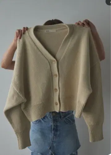 [ BLACK BY MOUSSY ] cotton knit cardigan