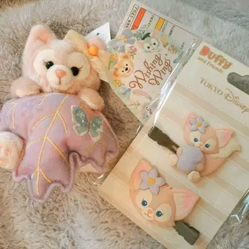 [새상품] 더피 프렌즈 리나벨 봉제 인형 & 헤어 액세서리 세트