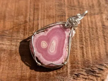 실버 와이어 아트 잉카 로즈 펜던트