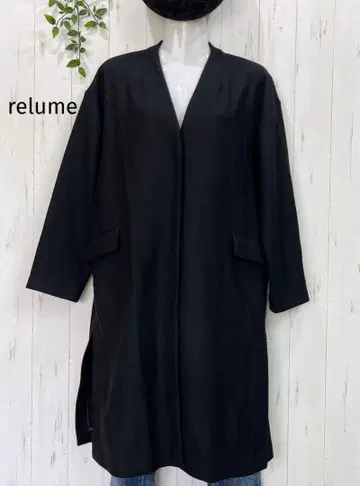 새상품급 JOURNALSTANDARD 블랙 울 저지 롱 코트