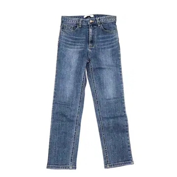 셀프 서비스 스트레이트 데님 팬츠 블루 ( M )