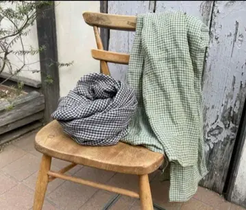 네스트로브 린넨 거즈 깅엄 스톨