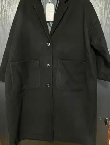 [ 거의 미사용 ] SO 블랙 롱 코트