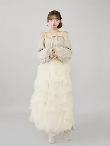 Darich 랜덤 턱 튤 롱 스커트