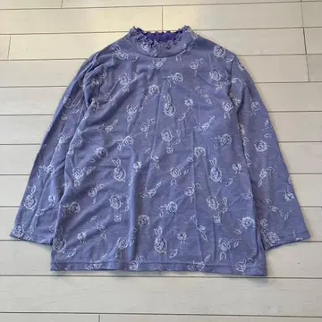 11.6 curriere 카리아 티셔츠 퍼플 꽃무늬 L