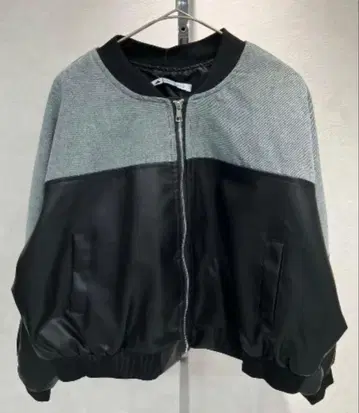 새상품 ABITOKYO 신 데님 가죽 절개 가죽 자켓