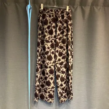 Muller 꽃무늬 와이드 팬츠