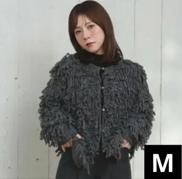 시마무라 talbyyumi 그레이 니트 루프 가디건 M