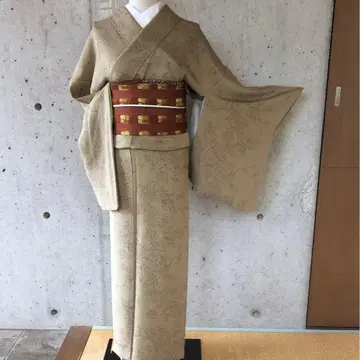 순수 실크 코몬 이중 기모노 크레이프 원단