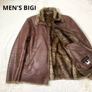 MEN'S BIGI 남성용 비기 페이크 무스탕 가죽 자켓 보아 M