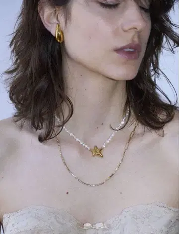 정가 26400엔 [노하우] Crystal Clip 목걸이 남녀 공용