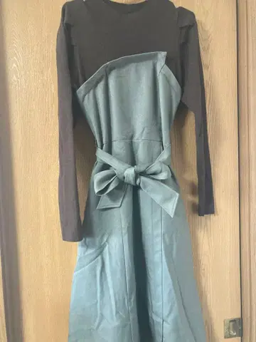 LAGUNAMOON 다크 브라운 그린 롱 원피스