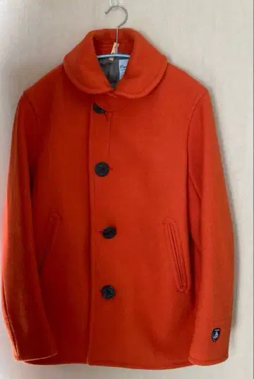 [하자품 후드 없음] 오르치발 오렌지 울 코트 사이즈 2 클리닝 완료