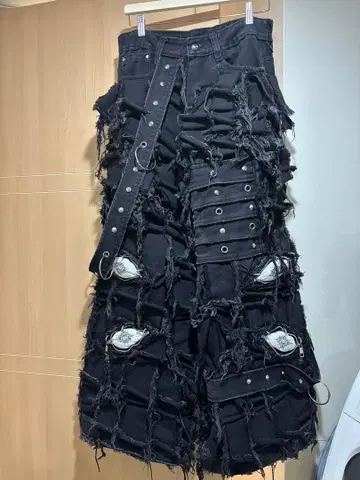 [ UNIZ ] 블랙 몬스터 팬츠 0 사이즈