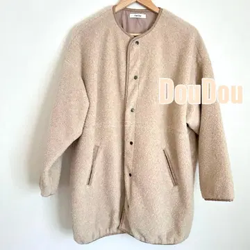 DouDou 코트 새상품급 안감 가죽 보아