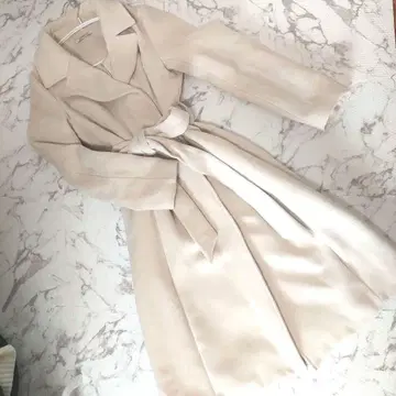 LIP SERVICE 롱 코트 아이보리 허리 리본 헤이세이 갸루