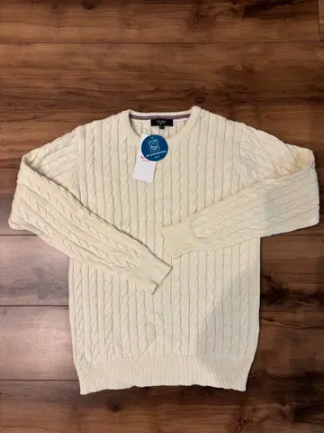BEAMS 케이블 니트 스웨터 S 화이트