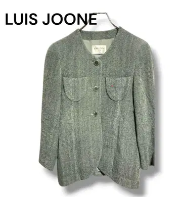 LUIS JOONE 노카라 자켓 헤링본 무늬 5AR 치수 측정 참조