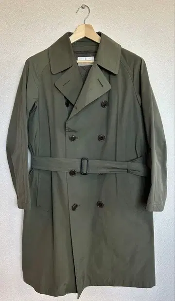 UNITED ARROWS 남성용 퀼팅 라이너 포함 트렌치코트 올리브