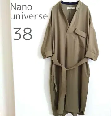 이시하라 사토미 착용 나노 유니버스 트렌치풍 드레이프감 원피스 카키 M