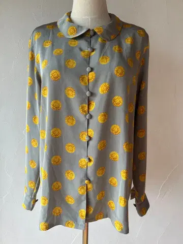 빈티지 패턴 셔츠 골드 코인 패턴 올 패턴 시부야 류타 레트로 셔츠