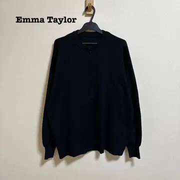 새상품급 Emma Taylor 프론트 2way 니트 풀오버 블랙