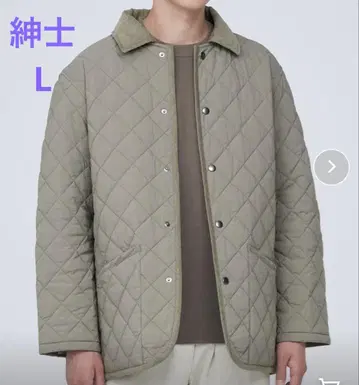 MUJI 세탁 가능한 퀼팅 자켓 신사 L 샌드 베이지