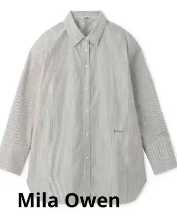 스트라이프 버튼 다운 셔츠 긴팔