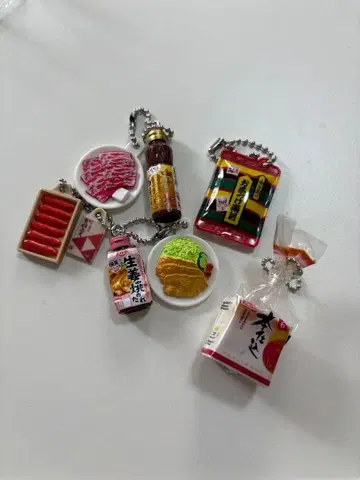 미니어처 식품 키링 세트