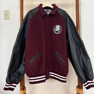 울과 가죽 바시티 자켓 자켓