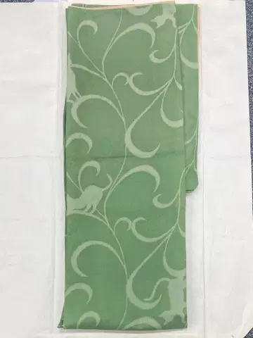 고양이 무늬 그린 컬러 코몬 이중 기모노 M