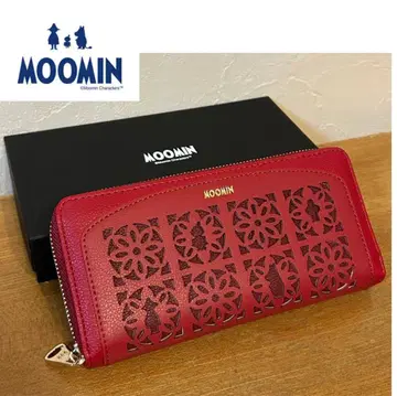 [ 새상품 ] 무민 가죽 느낌 장지갑 레드 리틀미이 스너프킨 북유럽