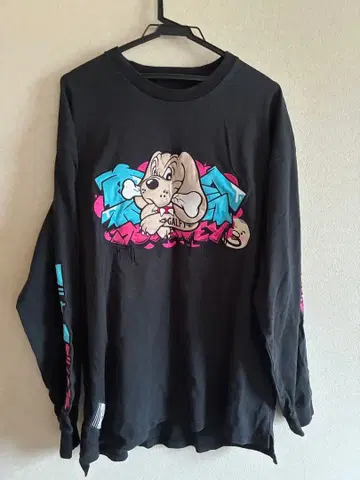 갈피 마루야마 곤잘레스 뒷골목 저니 콜라보 롱 티셔츠 블랙 XL