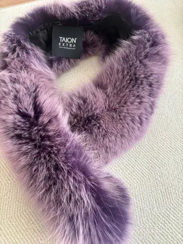 TAION EXTRA 밑단 퍼 fox 퍼플