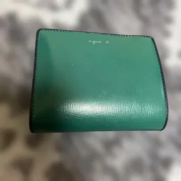 애니에스 베이 그린 가죽 접이식 지갑