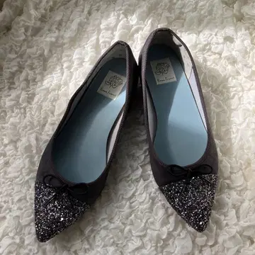 [컨디션 최상] Emma Francis 글리터 플랫슈즈 25.5cm